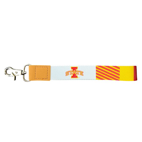 I-State White Cardinal and Gold Wristlet
